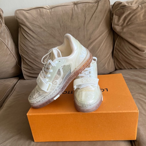Louis Vuitton Transparent LV Trainer Sneaker men 6.5 dust bag like new wore 1x - Picture 9 of 12